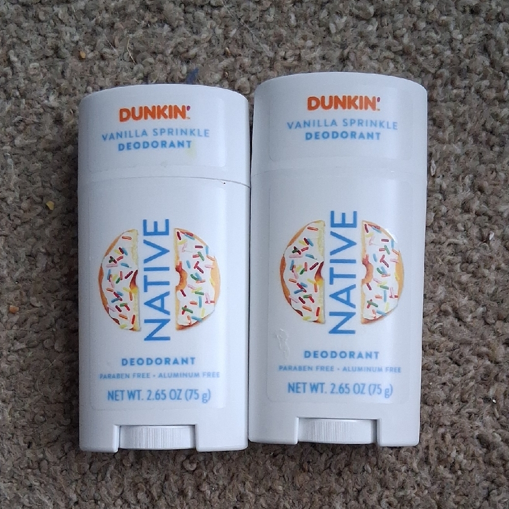 Native Dunkin' Vanilla Sprinkle Deodorant Bundle of 2